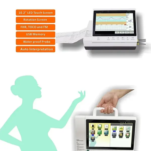 FM-6018 Baby Fetal Monitor Portable Ctg Machine