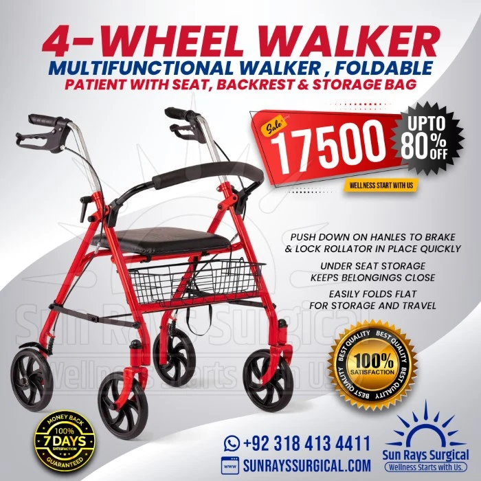 4-Wheel Multifunctional Walker