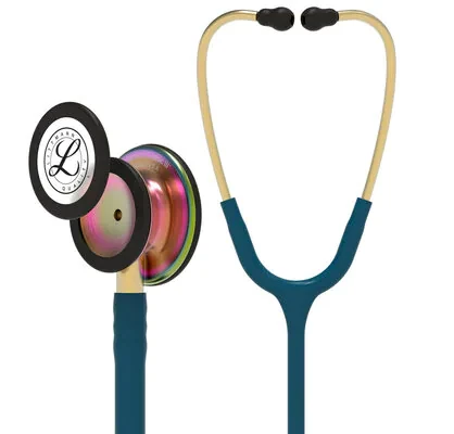 3M™ Littmann® Classic III™  Stethoscope, 5807, Rainbow-Finish, Caribbean Blue Tube