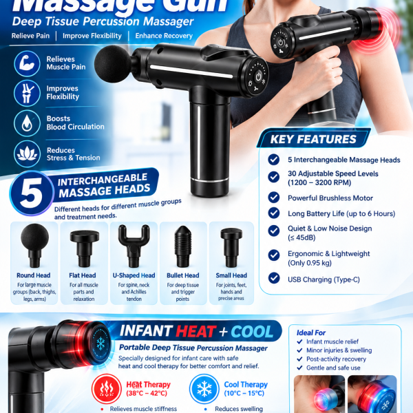 Massage Gun 3D Pro with Heating &Cooling Therapy