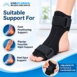 Foot Drop Orthopedic Support – Adjustable Ankle Night Splint with Aluminum Support