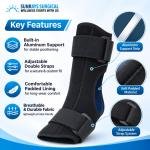 Foot Drop Orthopedic Support – Adjustable Ankle Night Splint with Aluminum Support