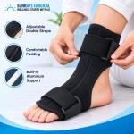 Foot Drop Orthopedic Support – Adjustable Ankle Night Splint with Aluminum Support