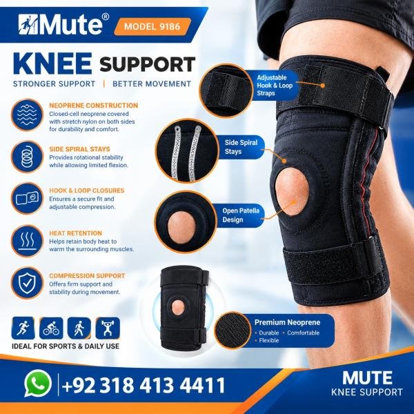 Knee Support Model 9186 – Knee Brace with Side Spiral Stays