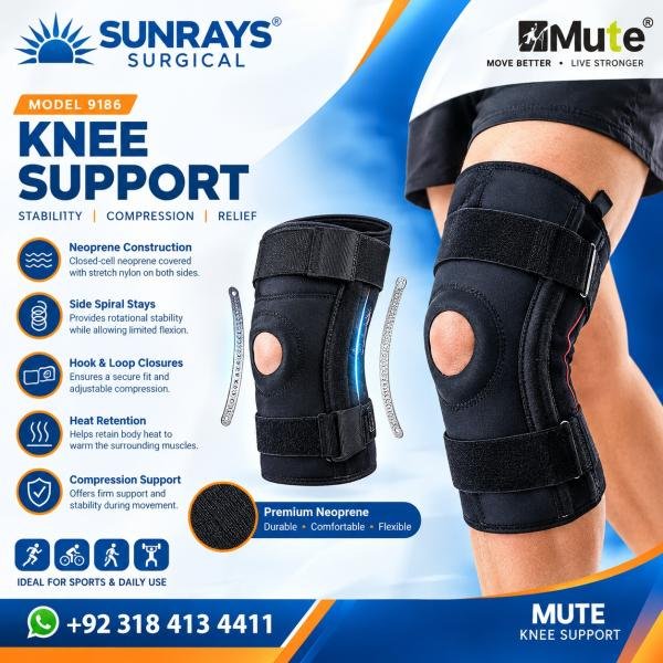 Knee Support Model 9186 – Knee Brace with Side Spiral Stays