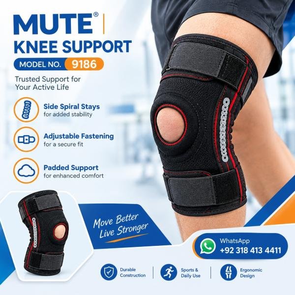 Knee Support Model 9186 – Knee Brace with Side Spiral Stays