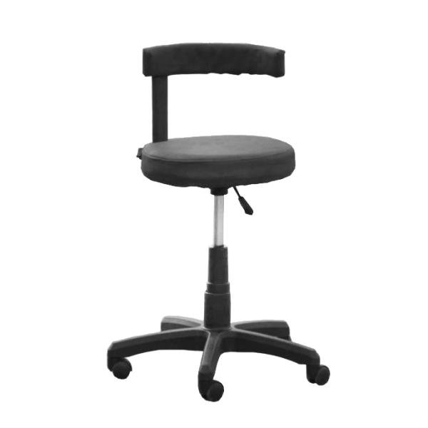 Patient Stool With Wheels and Back Support