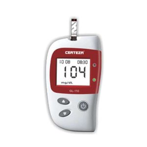 Name: CERTEZA Glucometer Model: GL 110 Brand: CERTEZA Certeza Glucometer GL-110 is one of the best glucometer in Pakistan. It monitors your Blood Glucose level accurately.